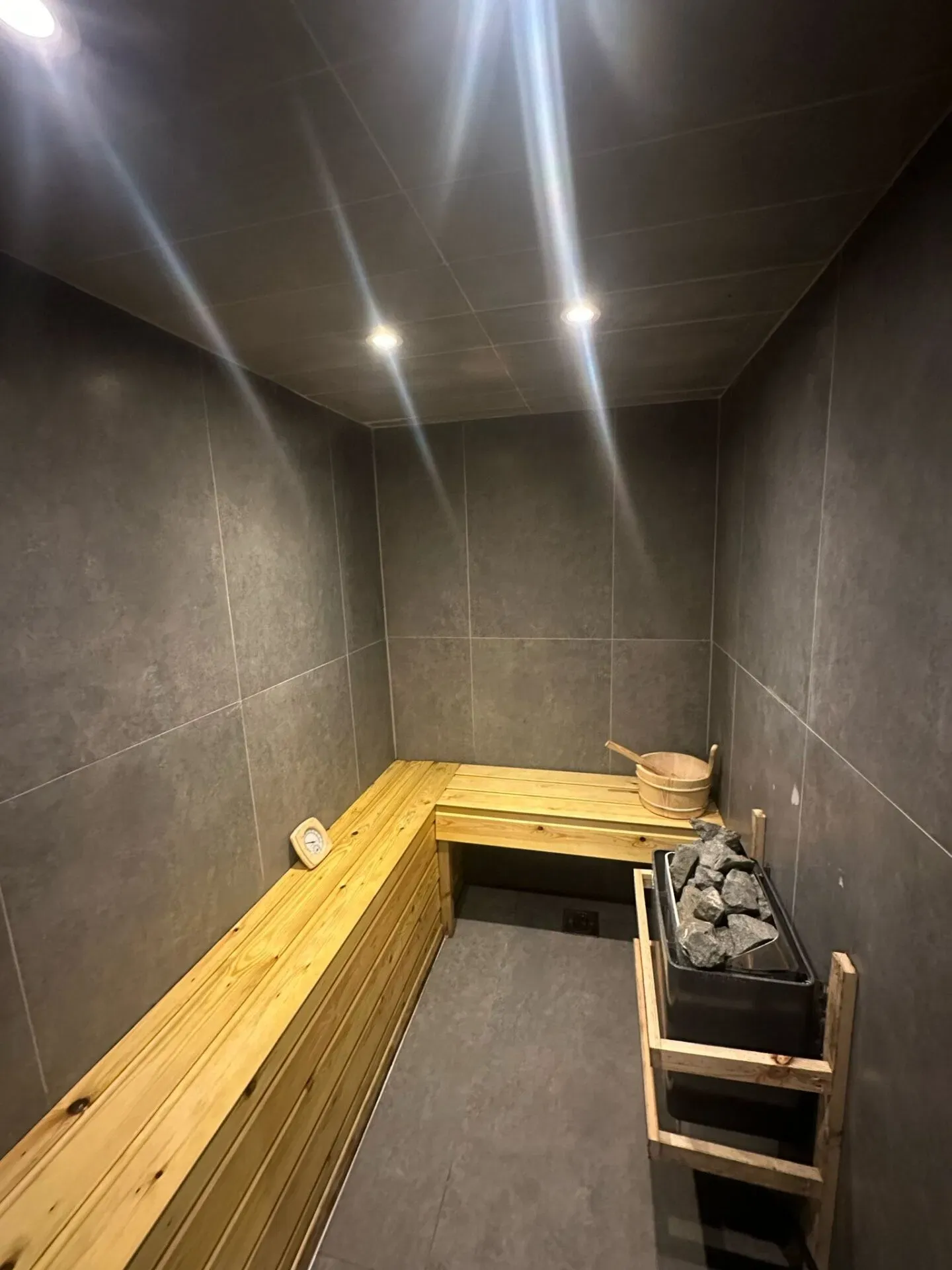 The on-site sauna at Reflexions Gym